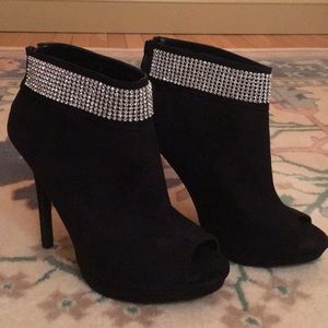 black suede high heels Perfect for New Year’s Eve!